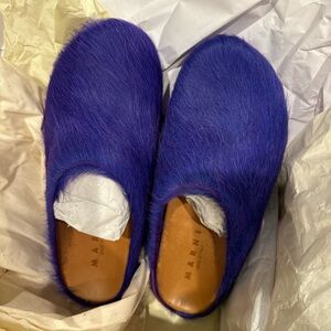 Marni Fussett Sabot Long Hair Calf BRAND NEW Box in Good Condition Men’s size 42